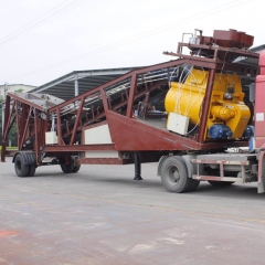 truk di belakang pabrik beton