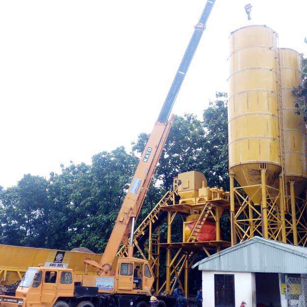 90m3 batching plant siap pakai di bawah instalasi di bangladesh